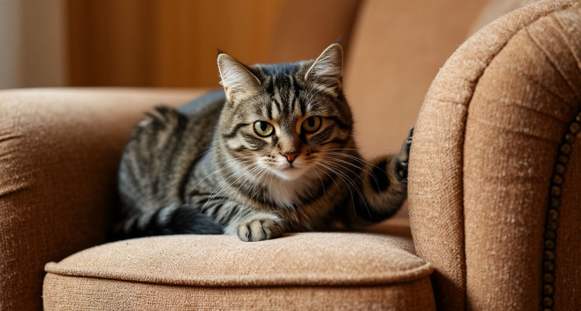 Быстро и безболезненно отучила своих кошек драть диван при помощи копеечной вещи так, что до сих пор не нарадуюсь