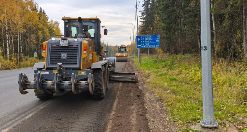 На дороге Кирово-Чепецк - Фаленки проведены работы по устранению дефектов