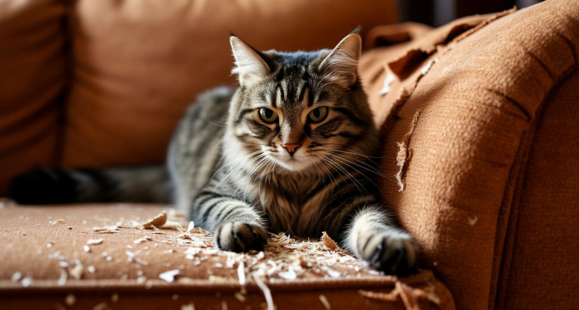 Быстро и безболезненно отучила своих кошек драть диван при помощи копеечной вещи так, что до сих пор не нарадуюсь