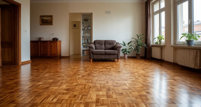 Линолеум сверкает после 1 притирания: провернула э трюк — работает даже в "запущенных" квартирах