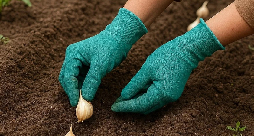 Посыпьте этим порошком землю после высаживания озимого чеснока – и соберете рекордный урожай: головки будут размером с яблоко