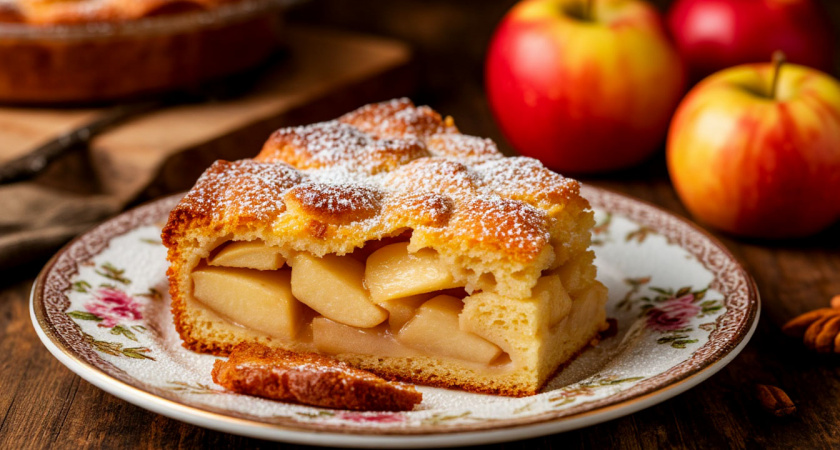 Шарлотка на сковороде: простой способ приготовить яблочный пирог без духовки