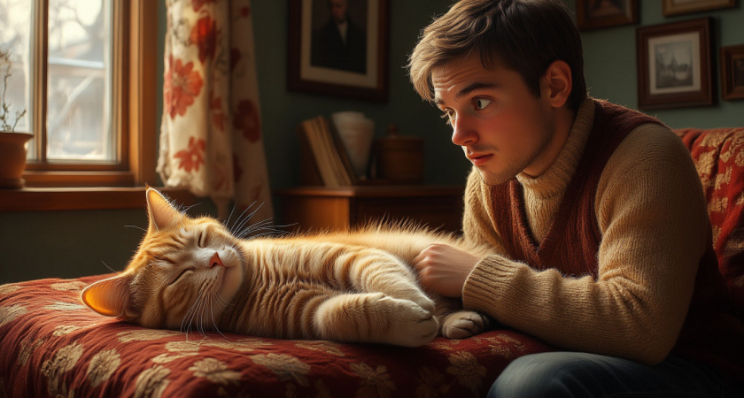 Какие позы спящей кошки должны насторожить хозяина