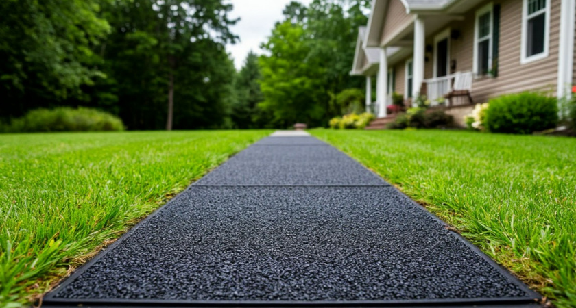 Соорудил дорожку на даче, по которой ни в гололед, ни в дождь ходить не страшно - умные хозяева только так и делают