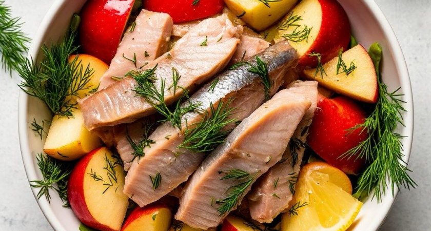 Волшебный салат из селедки и яблока - идеальная закуска: все гости в полнейшем восторге - его осилит даже новичок