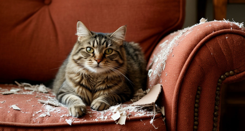 Быстро и безболезненно отучила своих кошек драть диван при помощи копеечной вещи так, что до сих пор не нарадуюсь