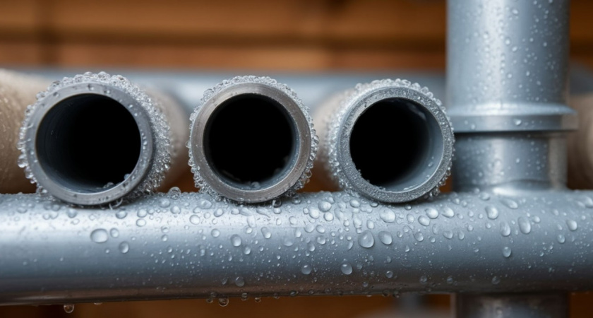 Избавился от конденсата на трубах с холодной водой раз и навсегда - больше они не "плачут"