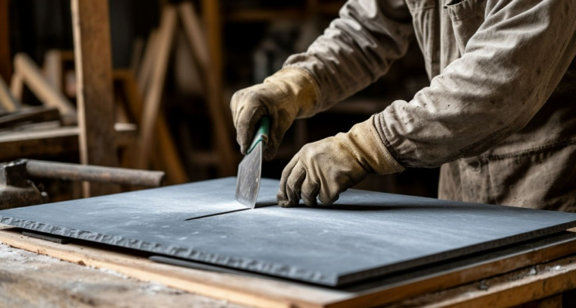 Режу шифер дедовским методом - работает на 100%. Даже болгарка не нужна