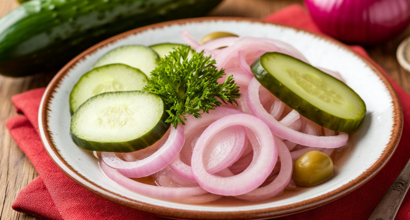 Пять минут на приготовление, секунды на поедание: простой рецепт лука со сметаной и огурцом, который покорил всех