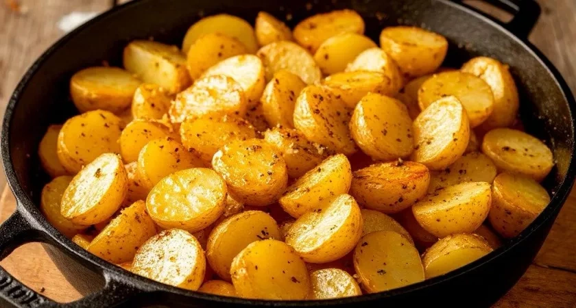 Добавьте это во время жарки, и картошка всегда будет румяной и хрустящей