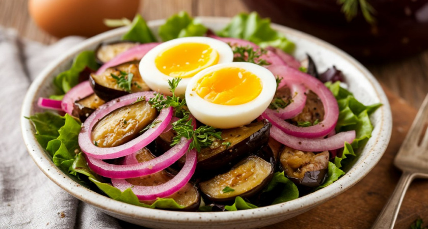 Вкуснейший салат с баклажанами - идеален для любого случая: делов-то на 5 минут