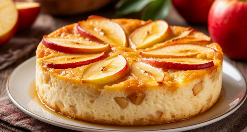 Нежнейшая запеканка с яблоками - вкус прямиком из детства: домашних за уши не оттащишь