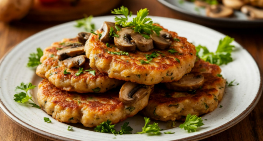 Наши бабушки готовили, а мы забыли - прекрасные оладушки с грибами: домашних за уши не оттащишь