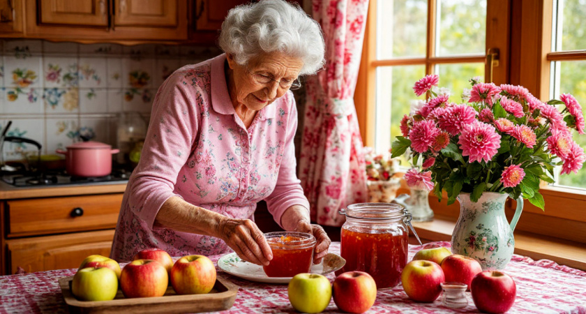 Бабушка оставила нам рецепт, и теперь яблочное варенье делаем только так: сколько ни закрути - все равно будет мало