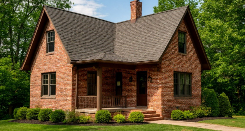 Мудрые мастер кирпичный дом сайдингом или деревом не обшивают - нашли классные альтернативу: оригинально и бюджетно