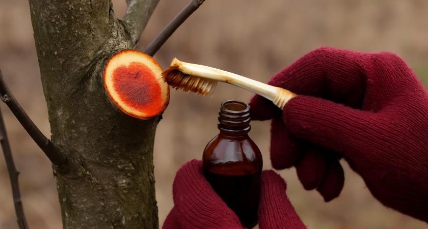 Конец ноября — последняя возможность спасти сад: что наносить на свежие спилы, чтобы дерево пережило зиму