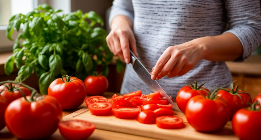 Кипяток не нужен: вот как быстро снять кожицу с томата - просто и легко. Берите на заметку