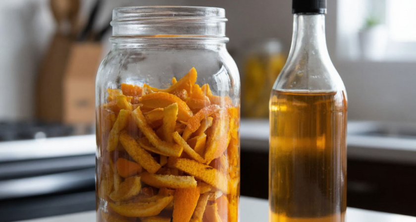 Мандариновые корки заливаю уксусом — и всю зиму не нарадуюсь своей находчивости: шикарный лайфхак для хозяек