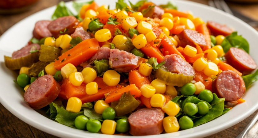 Салат "Хрум-хрум" выручит, когда гости уже на пороге - даже варить ничего не надо. Вкус обалденный 