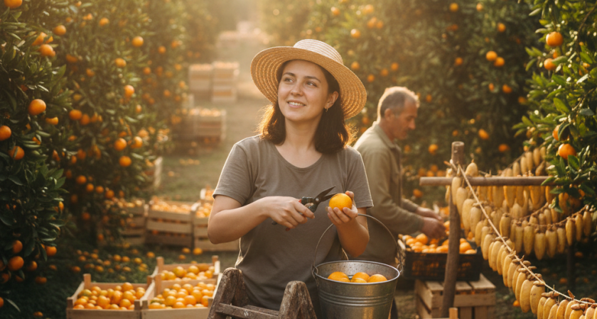 Побывала на сборе мандаринов и хурмы в Абхазии. Рассказываю, сколько удалось заработать