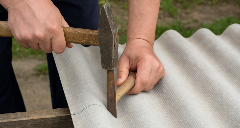 Как резать шифер без болгарки ровно и быстро без облака пыли: есть старый дедовский способ, о котором строители молчат