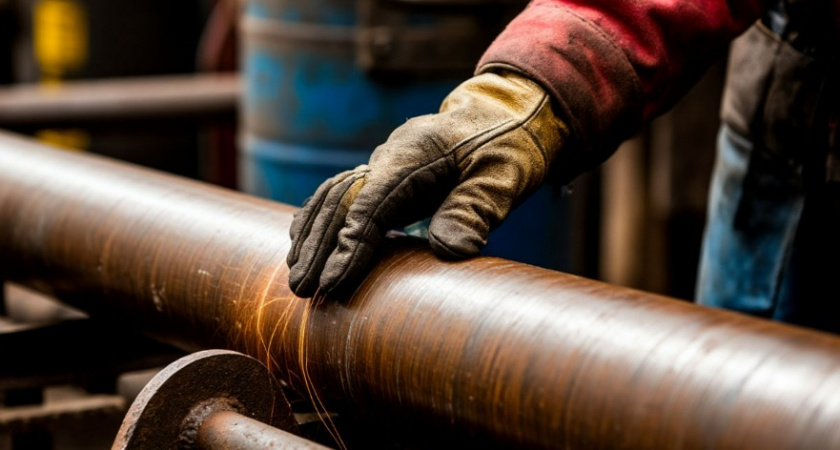 Подсмотрел у монголов, как они профильные трубы без сварки соединяют - и повторил. Держится намертво 