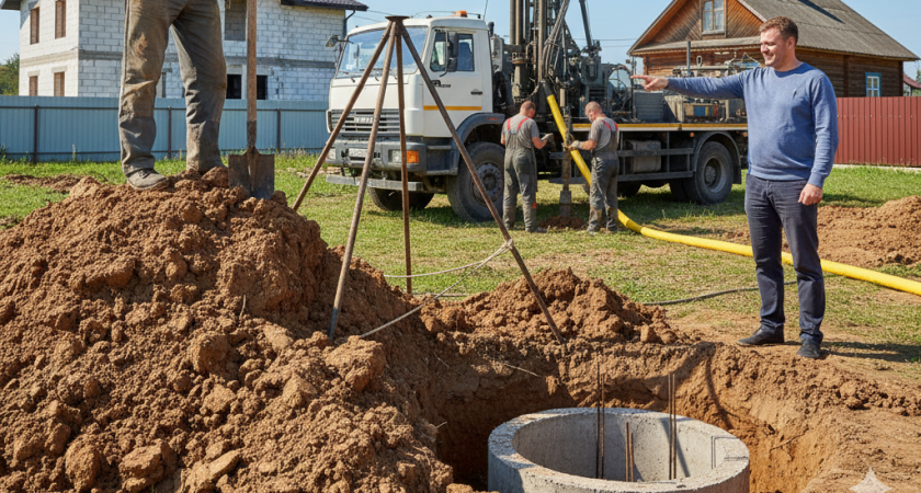 Друг решил рыть колодец, а я его отговариваю. Делюсь горьким опытом, почему скважина быстрее, а иногда и дешевле