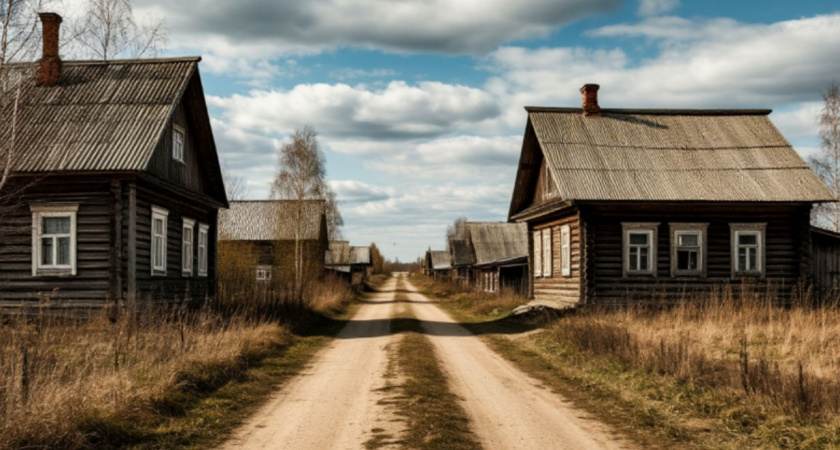 Раньше в деревнях не было ни травы, ни деревьев почему. Об этом правиле сейчас все забыли