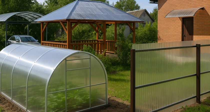 И зимой, и летом без проблем: что можно построить из прозрачного профнастила, который служит 50 лет - советы экспертов