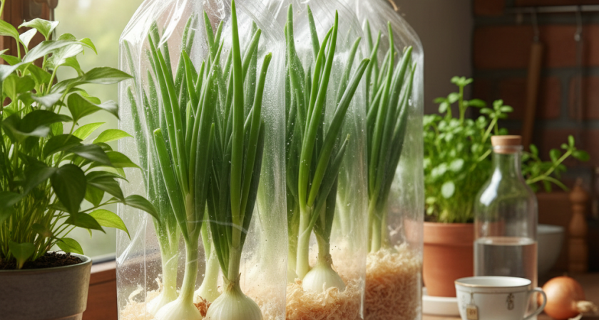 Круглый год выращиваю лук в пакете - зелени получаю в 3 раза больше: иностранный метод без грязи и возни с землей