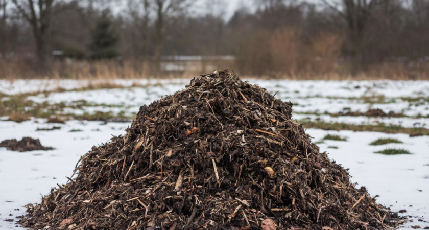 Не дайте компостной куче замерзнуть: как правильно укрыть её на зиму, чтобы процесс шёл даже в мороз
