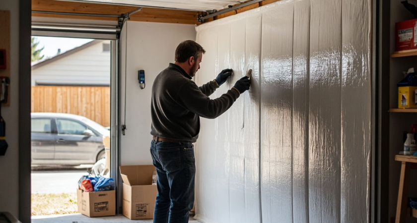 Не мучаюсь с дизелем в -30. Утеплили гараж за час — теперь заводится с полтычка