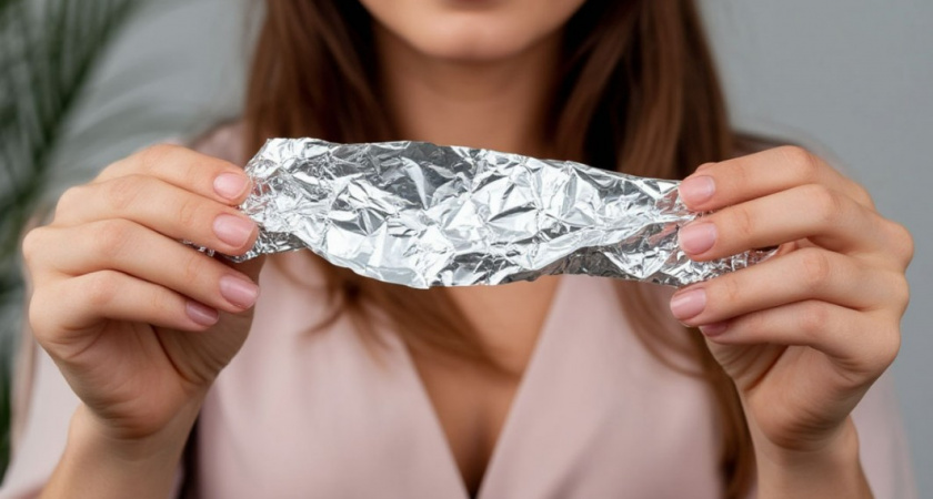Подруга покупает по 5 упаковок фольги за раз - вот что с ней делает. Подглядела и тоже взяла на заметку