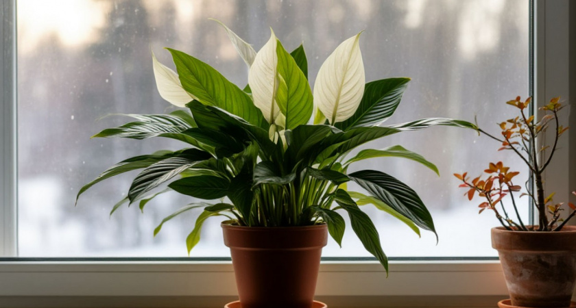 Спатифиллум ставлю только сюда - сочным цветением радует круглый год: наилучшее место