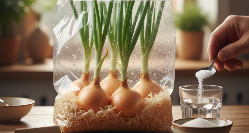 Круглый год выращиваю лук в пакете - зелени получаю в 3 раза больше: иностранный метод без грязи и возни с землей