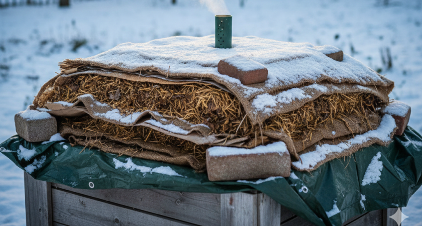 Не дайте компостной куче замерзнуть: как правильно укрыть её на зиму, чтобы процесс шёл даже в мороз