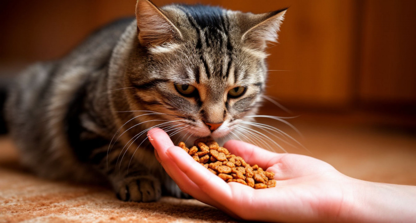 Никогда не кормите свою кошку с рук, если не хотите проблем в будущем