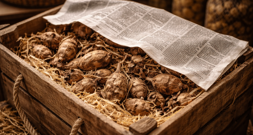 Зимой георгины гибнут в 7 домах из 10, если не положить в коробку эту вещь: дачники теряют до 80% клубней к весне