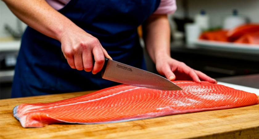 Как снять кожу с лосося за 15 секунд: подсмотрела у шеф-повара - и попробовала. Результат поразил 