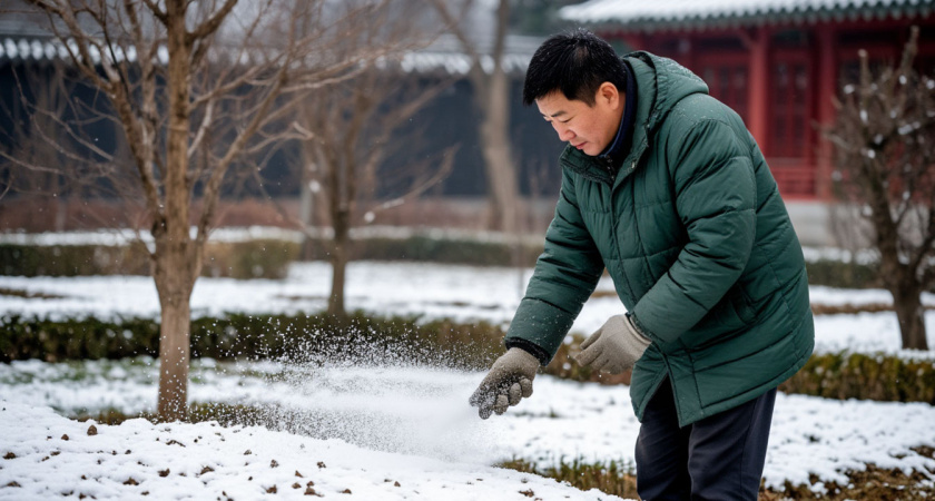 Китайцы рассыпают странный порошок по снегу - подсмотрела рецепт и стала делать так же