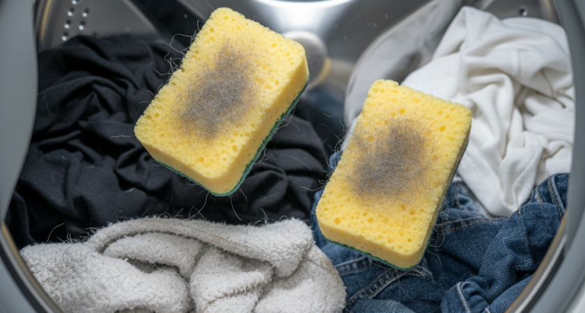 Решила проверить, зачем хозяйки кладут при стирке в машинку губку - что из этого вышло