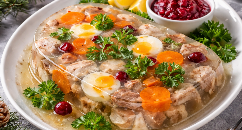 Такой холодец ни вы, ни гости точно не пробовали: необычная подача и оригинальный вкус - идеально на Новый год Красной Лошади