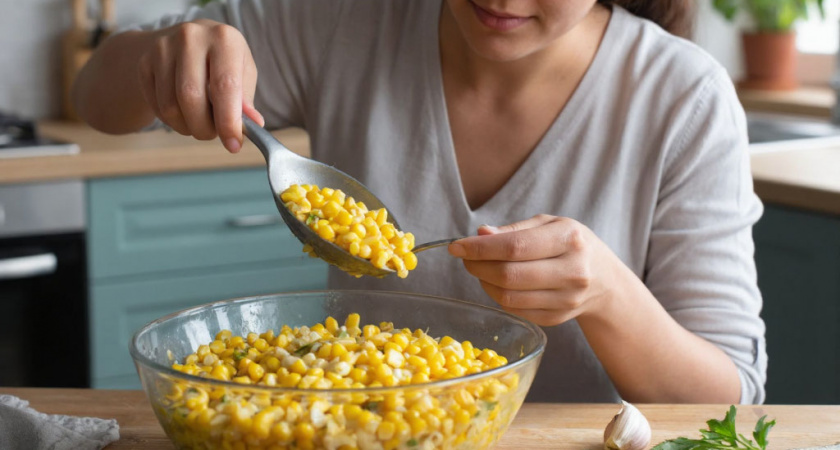 Смешиваю шпроты и кукурузу: на выходу получаю великолепную закуску - готовлю каждый Новый год