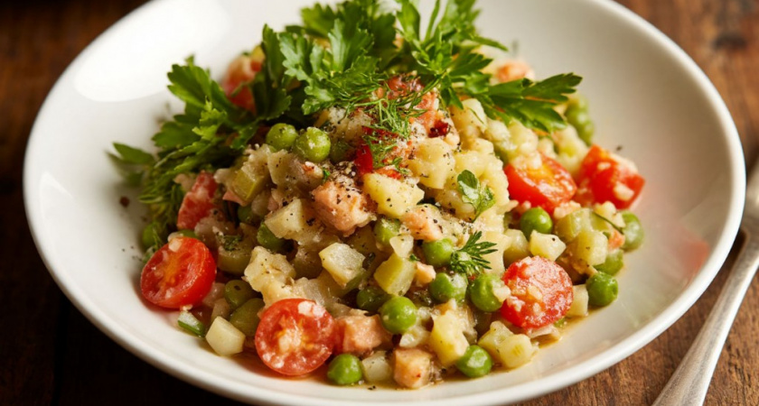 Добавила 1 ингредиент в "Оливье" - и сама удивилась. Гости подумают, что готовил шеф-повар 