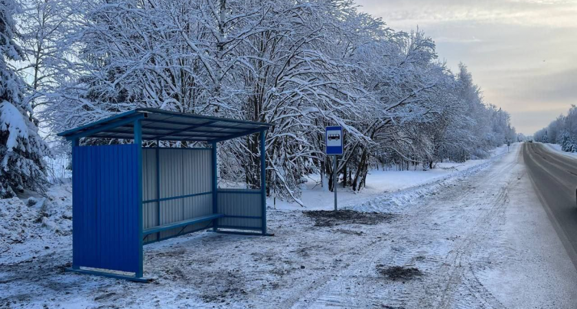 В деревне Мокрушино появились остановка и освещение 