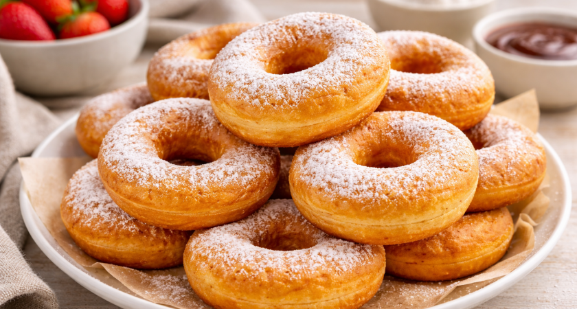 Смешала 3 копеечных продукта, и гора пышных пончиков к чаю готова: мягкие даже на следующий день