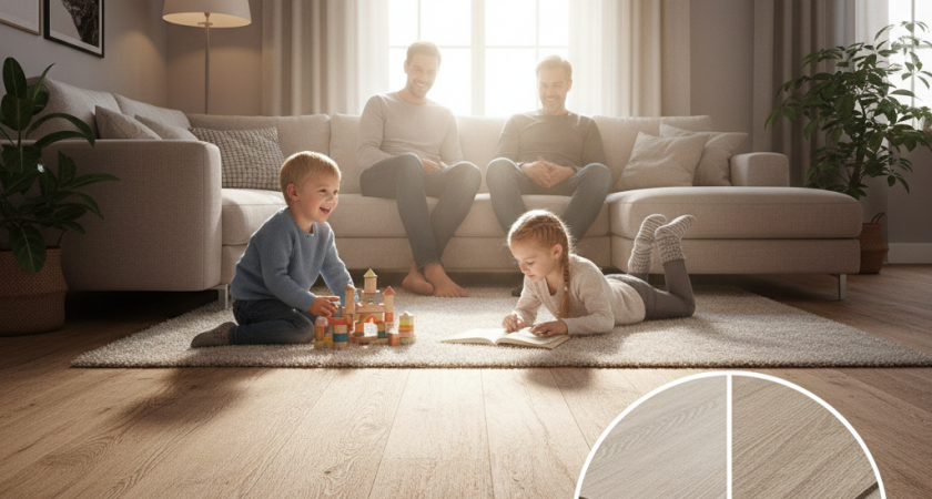 Ламинат уже прошлый век: копеечная замена досок – стелим в один слой, а пол теплющий