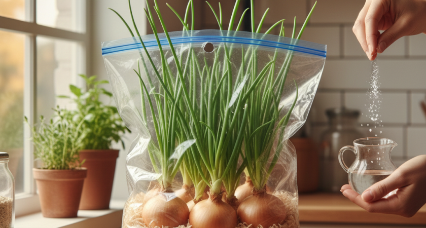 Круглый год выращиваю лук в пакете - зелени получаю в 3 раза больше: иностранный метод без грязи и возни с землей 