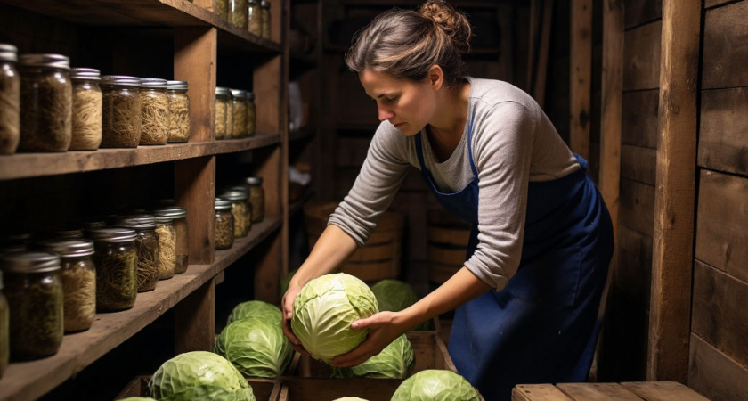 Не чернеет, не вянет, не гниёт: мой метод хранения капусты в проблемном погребе