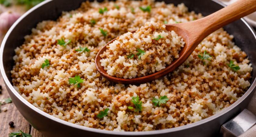 Когда нет времени стоять у плиты, готовлю ужин "Два стакана": трачу 5 минут на подготовку и потом наслаждаюсь идеальным гарниром